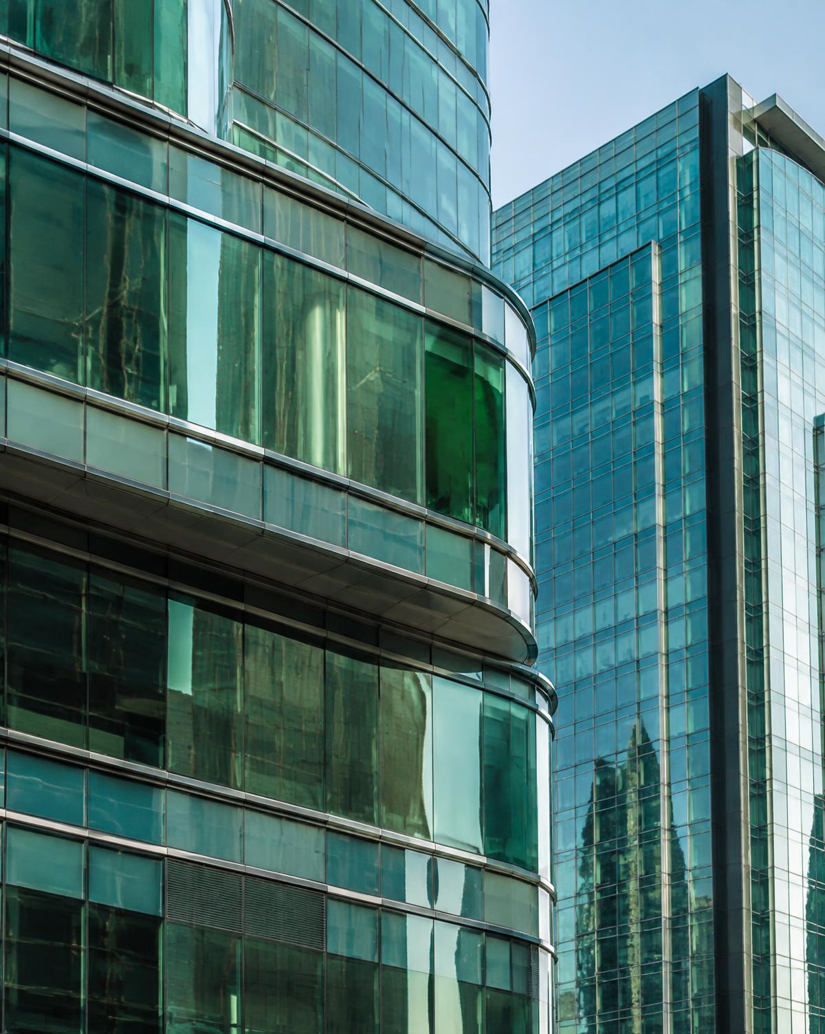 Contemporary glass office architecture